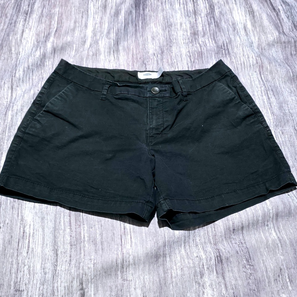 Old Navy Black Cotton Blend Shorts Womens Size 8 Casual Everyday Summer